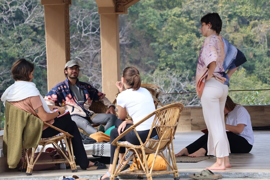 seniors gathering in community center